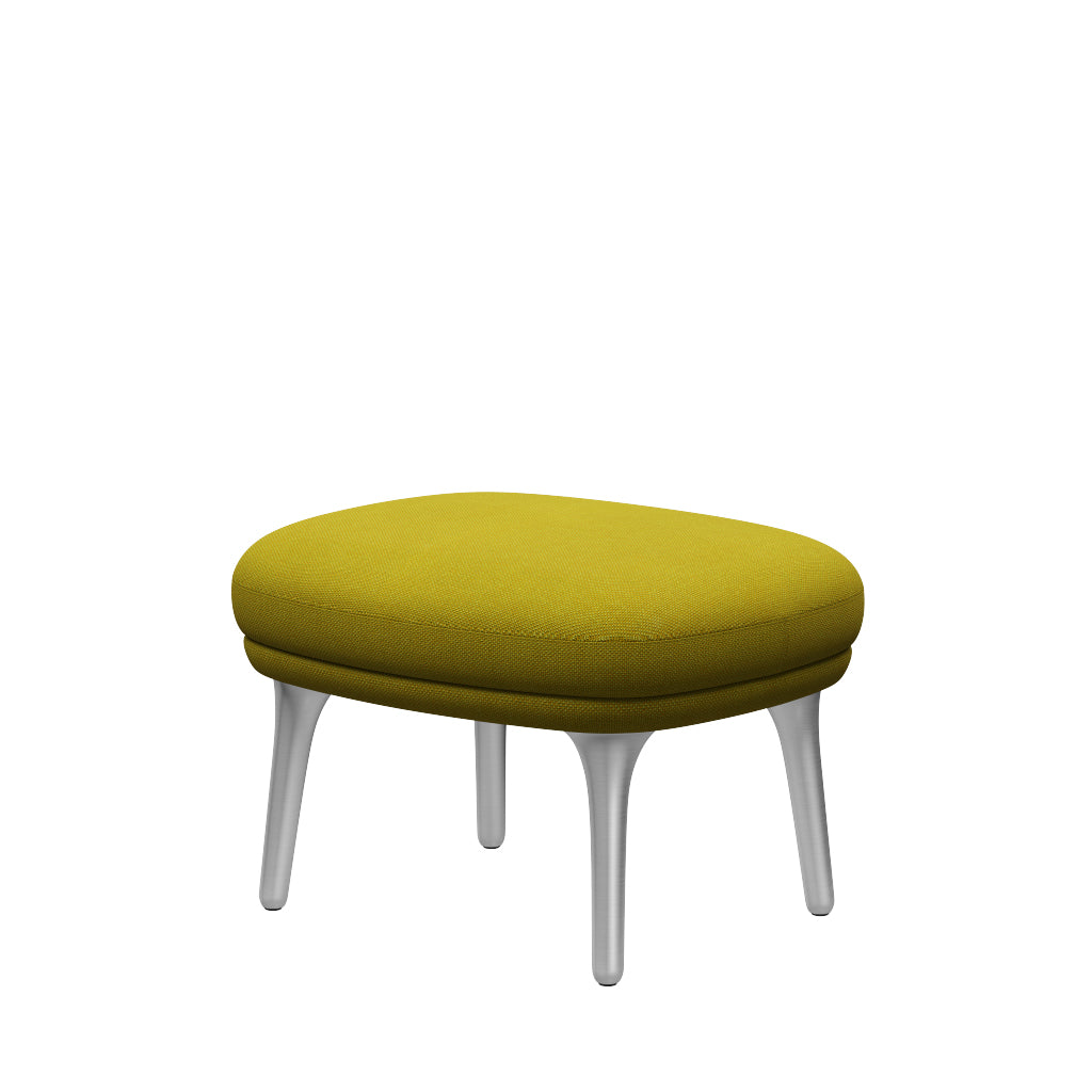 Fri Hocker mit Aluminiumgestell von Fritz Hansen - Hallingdal - 420 Gelb/Grün - Jacobsen Plus