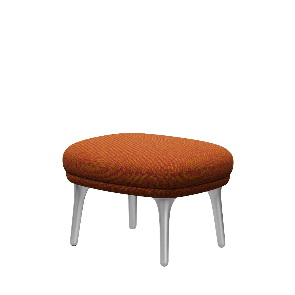 Fri Hocker mit Aluminiumgestell von Fritz Hansen - Hallingdal - 526 Rot/Curry - Jacobsen Plus