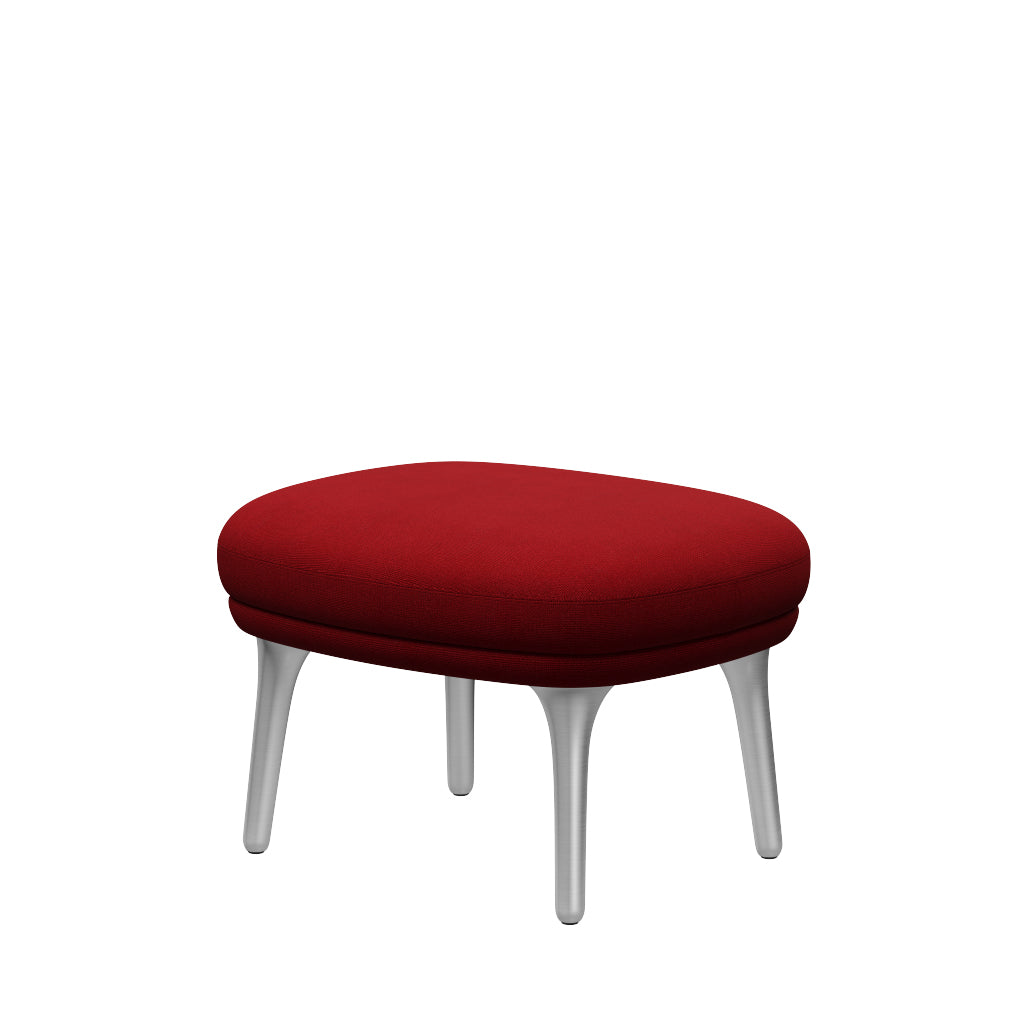Fri Hocker mit Aluminiumgestell von Fritz Hansen - Hallingdal - 674 Classic Red - Jacobsen Plus
