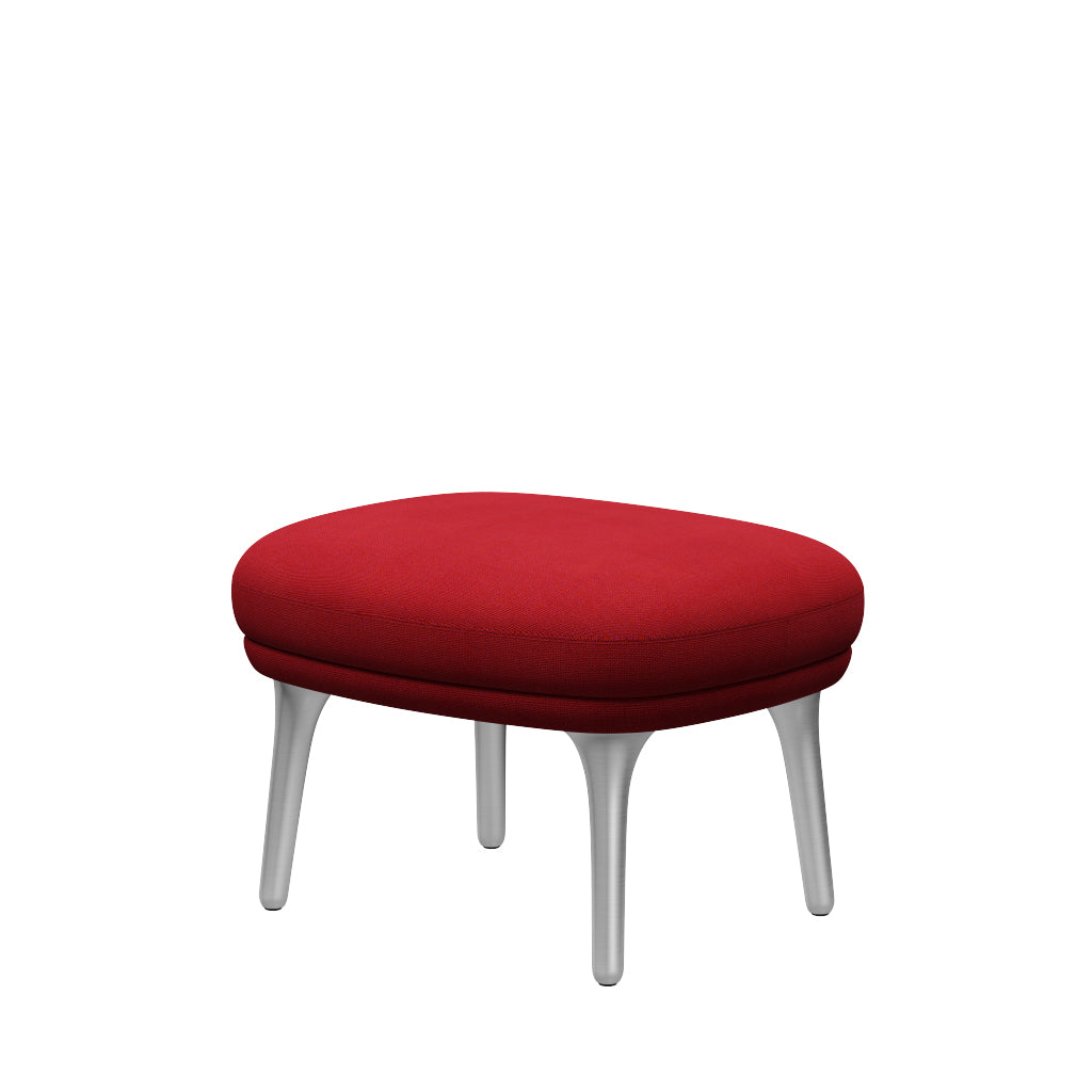 Fri Hocker mit Aluminiumgestell von Fritz Hansen - Hallingdal - 680 Rot - Jacobsen Plus