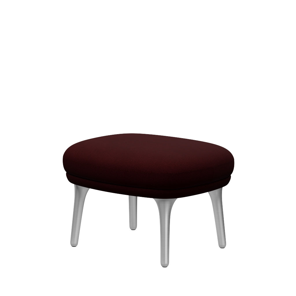 Fri Hocker mit Aluminiumgestell von Fritz Hansen - Hallingdal - 694 Weinrot - Jacobsen Plus