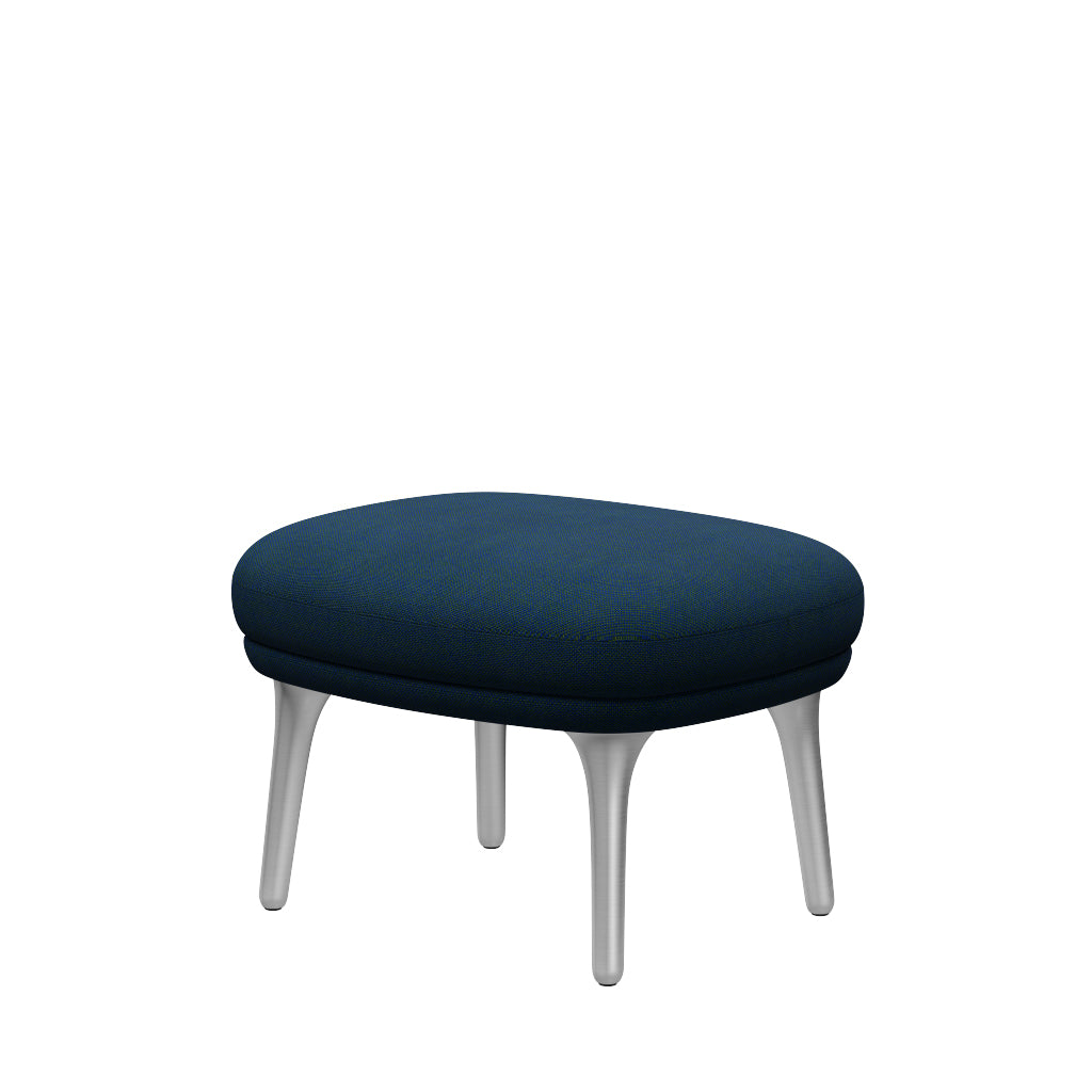 Fri Hocker mit Aluminiumgestell von Fritz Hansen - Hallingdal - 890 Blau/Grün - Jacobsen Plus
