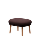 Fri Skammel m. stel i eg fra Fritz Hansen - Christianshavn - 1135 Blue/Orange - Jacobsen Plus
