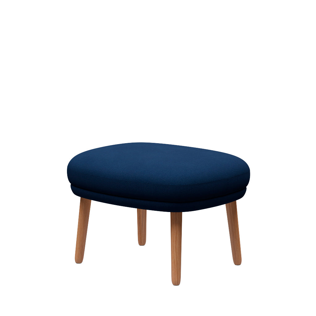 Fri Skammel m. stel i eg fra Fritz Hansen - Christianshavn - 1153 Blue Uni - Jacobsen Plus