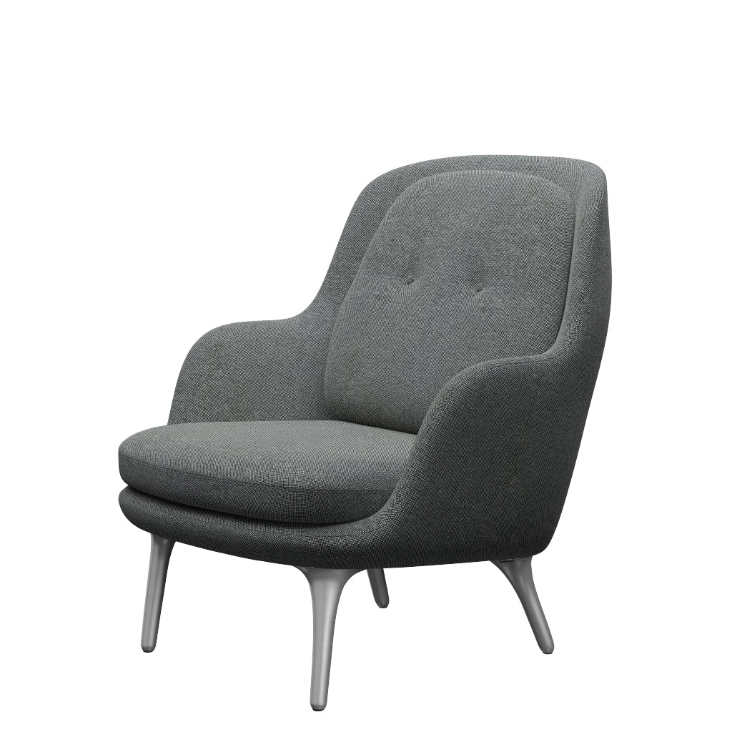 Fri Sessel fra Fritz Hansen - Hallingdal - 126 Weiß/Braun - Jacobsen Plus