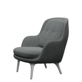 Fri Sessel fra Fritz Hansen - Hallingdal - 166 Weiß Schwarz - Jacobsen Plus