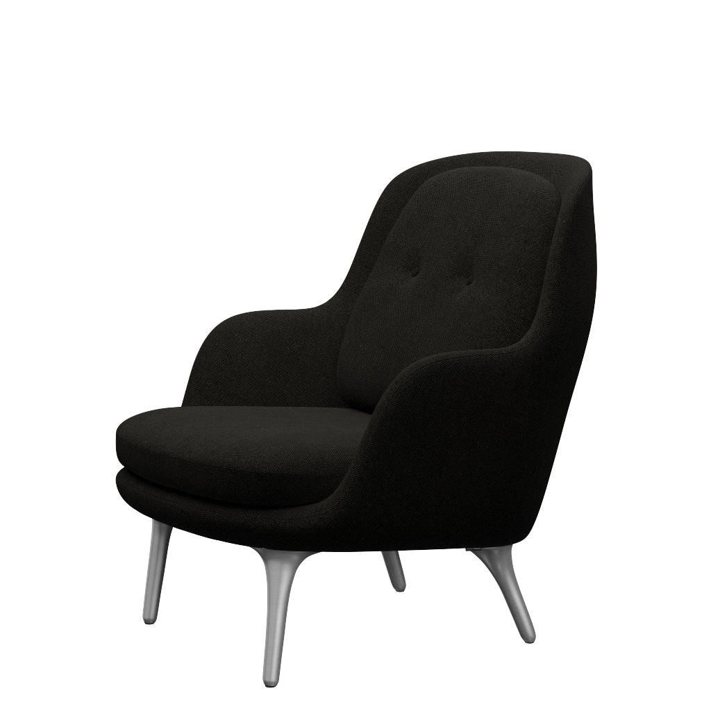 Fri Sessel fra Fritz Hansen - Hallingdal - 173 Schwarz/Grau - Jacobsen Plus