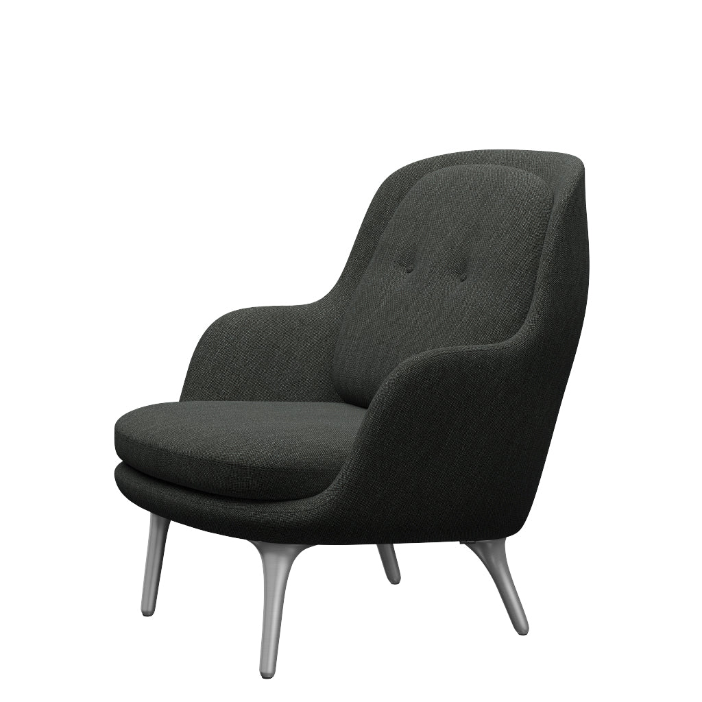 Fri Sessel fra Fritz Hansen - Hallingdal - 368 Schwarz/Grau - Jacobsen Plus