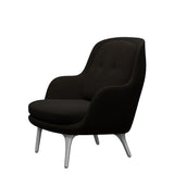 Fri Sessel fra Fritz Hansen - Hallingdal - 390 Dunkelbraun - Jacobsen Plus