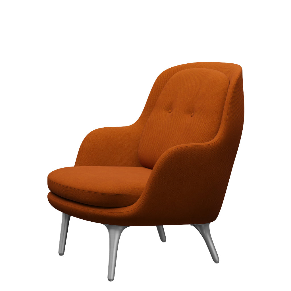Fri Sessel fra Fritz Hansen - Hallingdal - 547 Orange - Jacobsen Plus