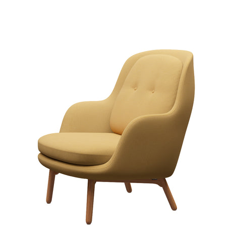 Fri Sessel m. Gestell in Eiche von Fritz Hansen - Christianshavn - 1110 Gelb - Jacobsen Plus