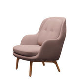 Fri Lænestol m. stel i eg fra Fritz Hansen - Christianshavn - 1130 Light Red Uni - Jacobsen Plus