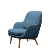 Fri Lænestol m. stel i eg fra Fritz Hansen - Christianshavn - 1152 Light Blue - Jacobsen Plus