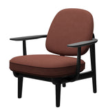 Fred Sessel, schwarzfarbene Esche von Fritz Hansen - ORANGE (1133) - Jacobsen Plus