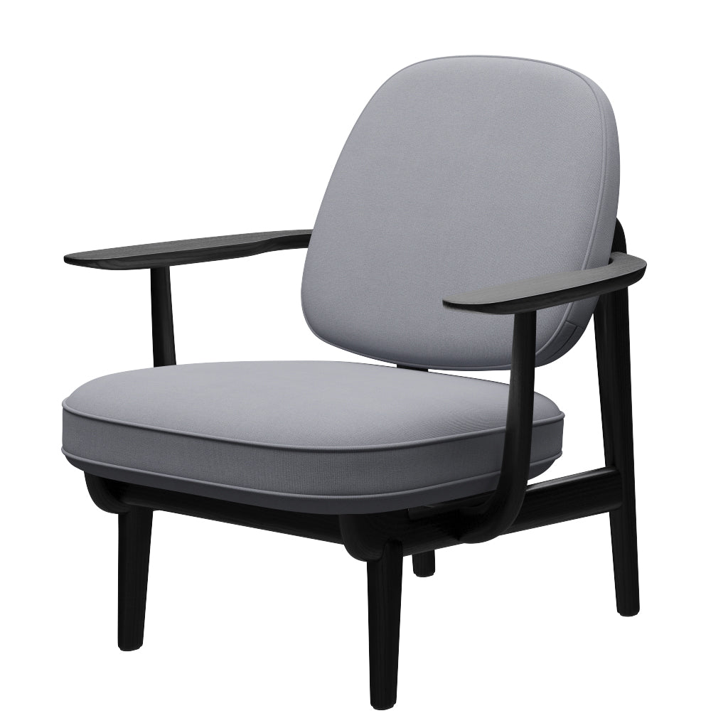 Fred Sessel, schwarzfarbene Esche von Fritz Hansen - LIGHT GREY UNI (1170) - Jacobsen Plus