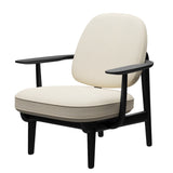 Fred Sessel, schwarzfarbene Esche von Fritz Hansen - Hallingdal - 100 Off-White - Jacobsen Plus