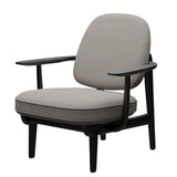 Fred Sessel, schwarzfarbene Esche von Fritz Hansen - Hallingdal - 113 Hellgrau - Jacobsen Plus