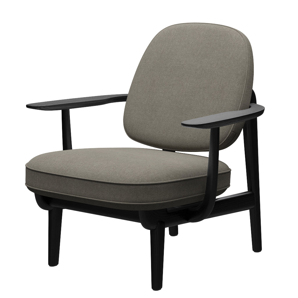 Fred Sessel, schwarzfarbene Esche von Fritz Hansen - Hallingdal - 123 Beige - Jacobsen Plus