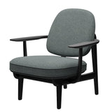 Fred Sessel, schwarzfarbene Esche von Fritz Hansen - Hallingdal - 130 Grau - Jacobsen Plus