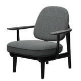 Fred Sessel, schwarzfarbene Esche von Fritz Hansen - Hallingdal - 166 Weiß Schwarz - Jacobsen Plus