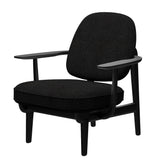 Fred Sessel, schwarzfarbene Esche von Fritz Hansen - Hallingdal - 180 Anthrazit - Jacobsen Plus