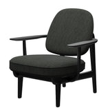 Fred Sessel, schwarzfarbene Esche von Fritz Hansen - Hallingdal - 368 Schwarz/Grau - Jacobsen Plus