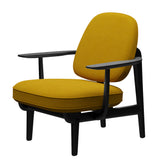 Fred Sessel, schwarzfarbene Esche von Fritz Hansen - Hallingdal - 457 Senfgelb - Jacobsen Plus