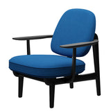 Fred Sessel, schwarzfarbene Esche von Fritz Hansen - Hallingdal - 723 Hellblau - Jacobsen Plus