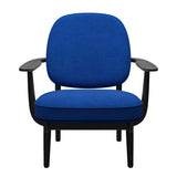 Fred Sessel, schwarzfarbene Esche von Fritz Hansen - Hallingdal - 733 Korallenblau - Jacobsen Plus