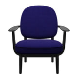 Fred Sessel, schwarzfarbene Esche von Fritz Hansen - Hallingdal - 763 Dunkellila - Jacobsen Plus