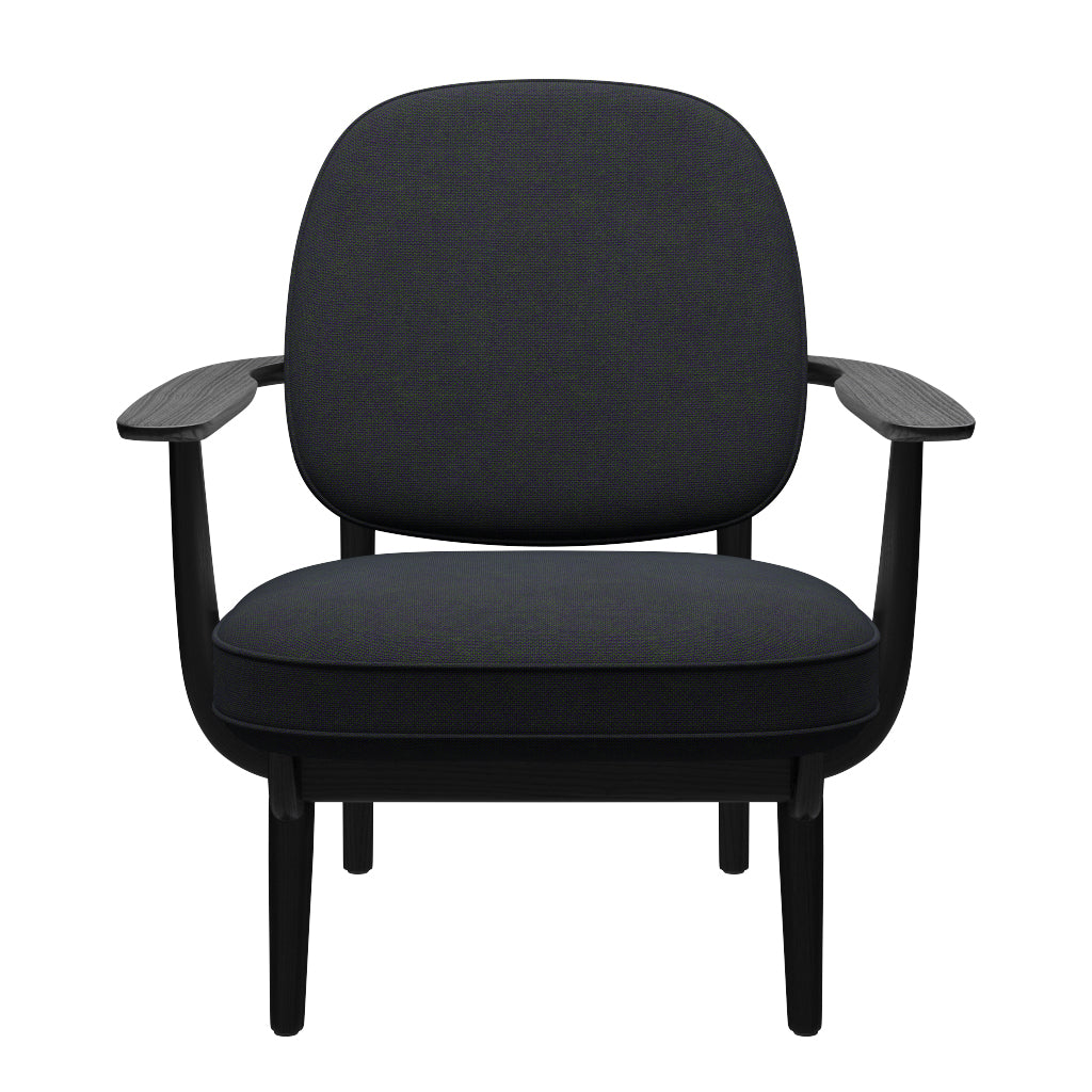 Fred Sessel, schwarzfarbene Esche von Fritz Hansen - Hallingdal - 968 Lila/Grün - Jacobsen Plus