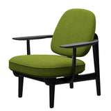 Fred Sessel, schwarzfarbene Esche von Fritz Hansen - Hallingdal - 980 Grün - Jacobsen Plus