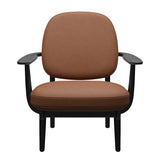 Fred Sessel, schwarzfarbene Esche von Fritz Hansen - Haze Leder - Walnuss - Jacobsen Plus