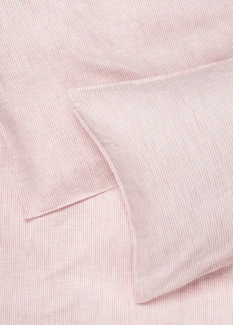 Monochrome Lines Bettwäsche, rosa/weiß von Juna - 2 - Jacobsen Plus