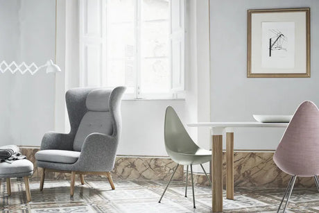 Analog Tisch JH63 von Fritz Hansen - Weißes Laminat / Weiß / Eg - Jacobsen Plus