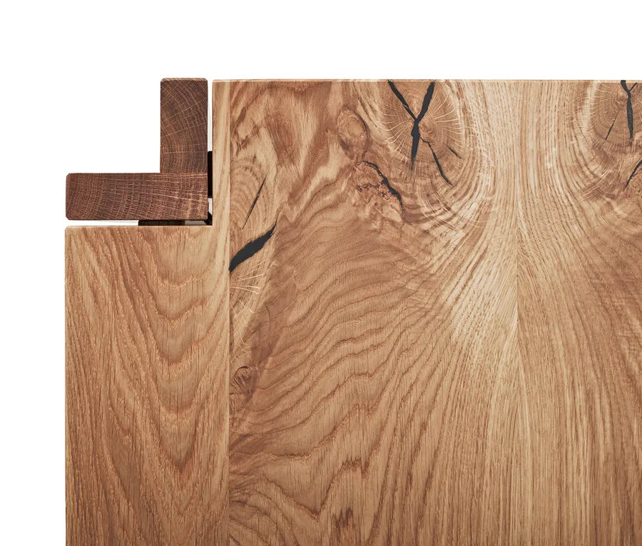 Jeppe Utzon Spisebord fra DK3 - 95 x 200 cm / Vild eg - Jacobsen Plus