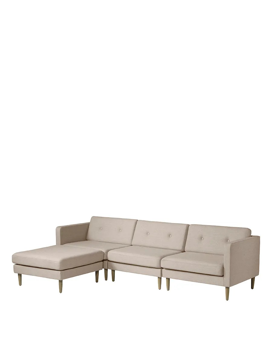L42 Firhøj Sofa 3-Personers m. chaiselong, beige fra FDB Møbler - 4 - Jacobsen Plus