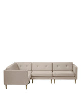 L42 Firhøj Ecksofa 4-Personen, Beige von FDB Møbler - 1 - Jacobsen Plus
