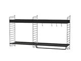 Køkkenreol, bundle A fra String Furniture - Sort - sort - Jacobsen Plus
