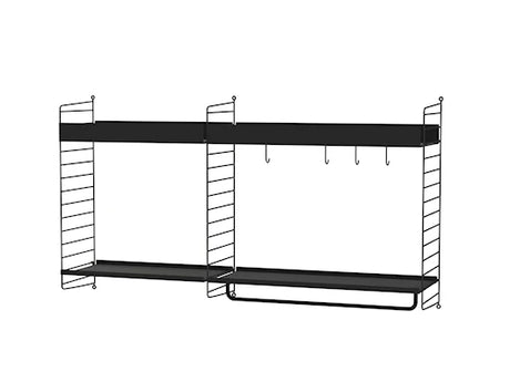 Køkkenreol, bundle A fra String Furniture - Sort - sort - Jacobsen Plus