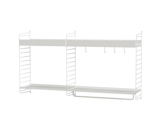 Køkkenreol, bundle A fra String Furniture - Hvid - hvid - Jacobsen Plus