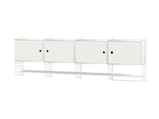 Køkkenreol, bundle K fra String Furniture - Hvid - beige - Jacobsen Plus