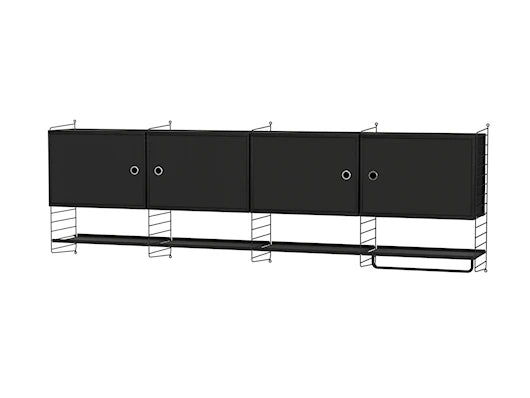 Køkkenreol, bundle K fra String Furniture - Sort - sort - Jacobsen Plus