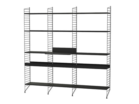 Küchenregal, Bundle L von String Furniture - Schwarz - Schwarz - Jacobsen Plus