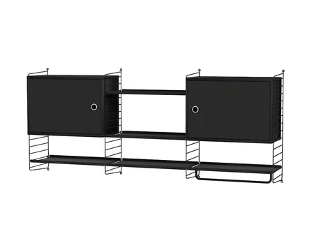 Küchenregal, Bundle M von String Furniture - Schwarz - Schwarz - Jacobsen Plus