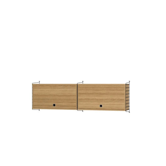 Køkkenreol, bundle N fra String Furniture - Sort - eg - Jacobsen Plus