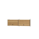 Køkkenreol, bundle N fra String Furniture - Sort - eg - Jacobsen Plus