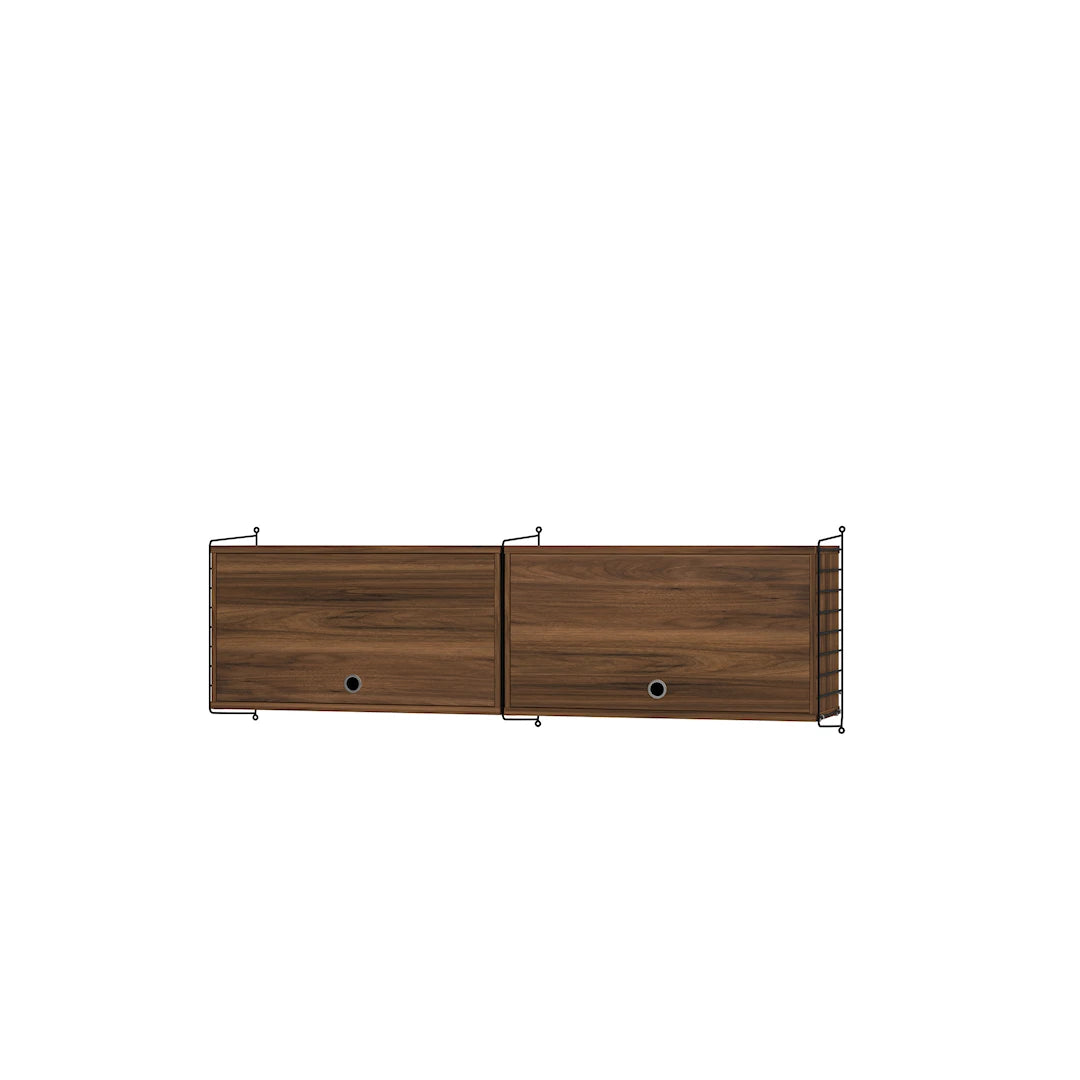 Køkkenreol, bundle N fra String Furniture - Sort - valnød - Jacobsen Plus