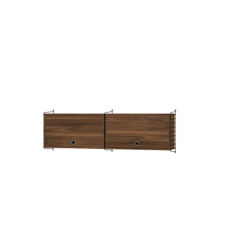 Küchenregal, Bundle N von String Furniture - Schwarz - Walnuss - Jacobsen Plus