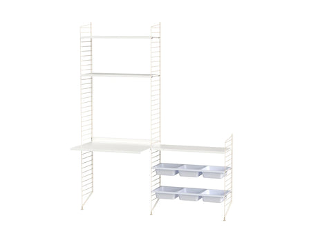 Kinderzimmer, Bundle E von String Furniture - Weiß - Beige - Jacobsen Plus
